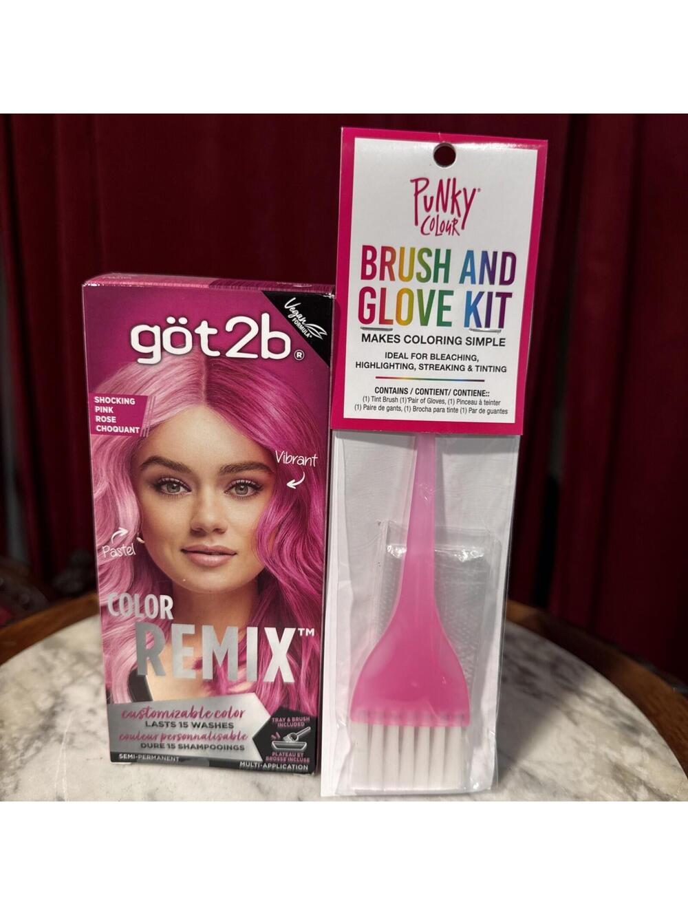 got2b Color Remix Semi-Permanent Hair Color Shocking Pink 093 NIB BUNDLE